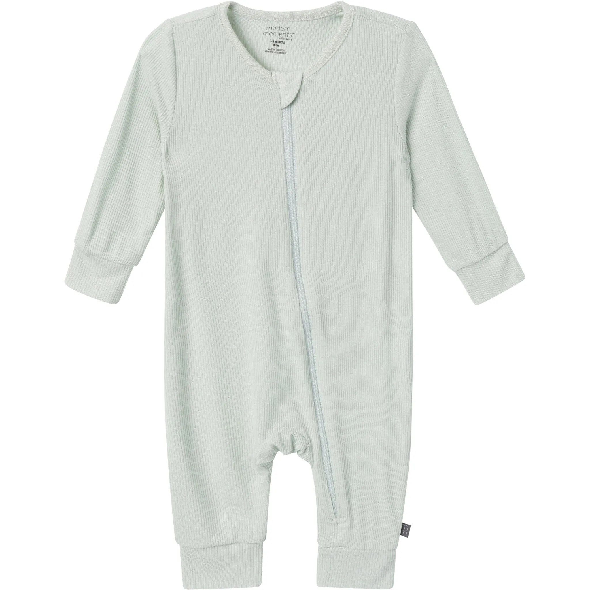 2-Pack Baby Boys Teal Fishing Zip Front Rompers Gerber Childrenswea