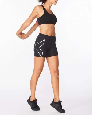 2XU Core 5 Inch Women's Compression Shorts (Black/Silver)