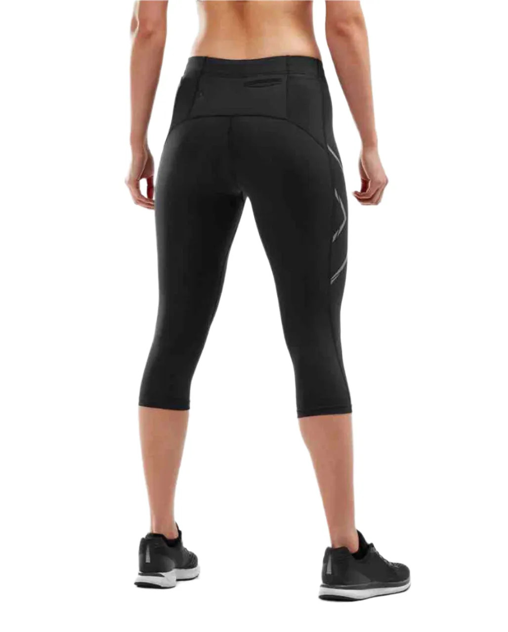 2XU MCS Run 3/4 Women's Compression Tights (Black/Black Reflective)