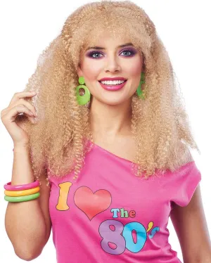 80s Crimped Blonde Wig