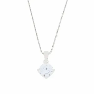 9ct White Gold 1.00cts Lab Grown Brilliant Cut Diamond Pendant and Chain