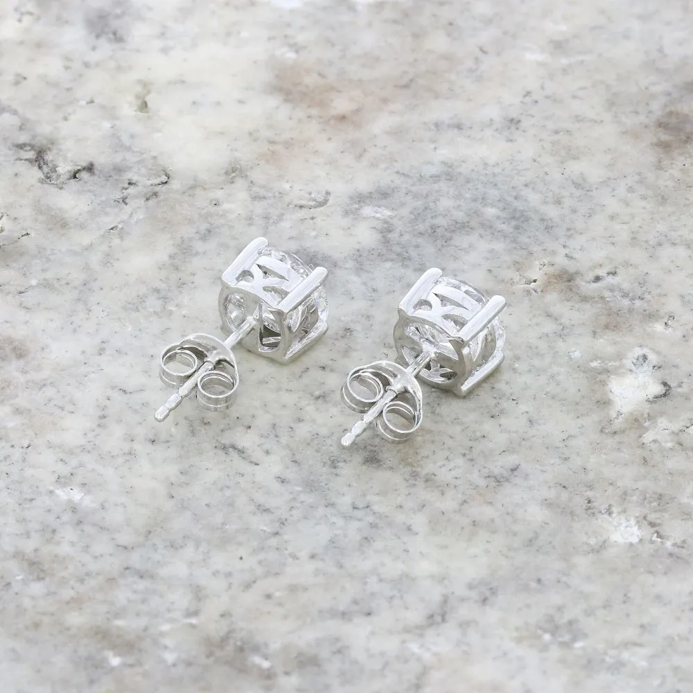 9ct White Gold 2.00cts Lab Grown Diamonds Solitaire Stud Earrings