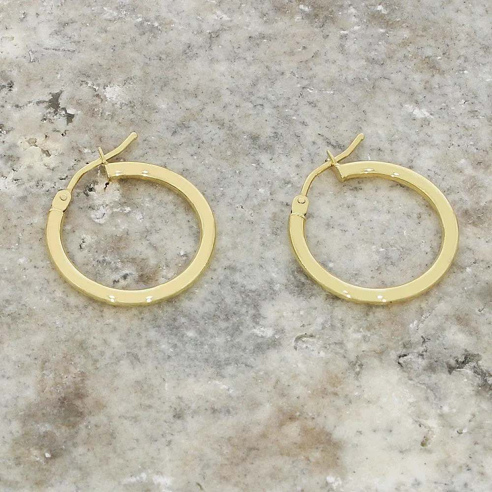 9ct Yellow Gold Hoop Earrings