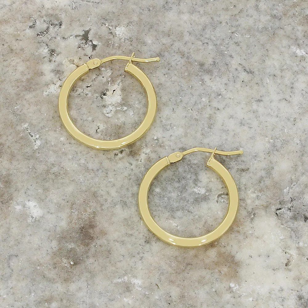9ct Yellow Gold Hoop Earrings