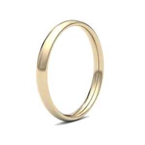 9ct Yellow Gold Traditional Court 2.5mm Medium Weight Polished Ladies Wedding Ring