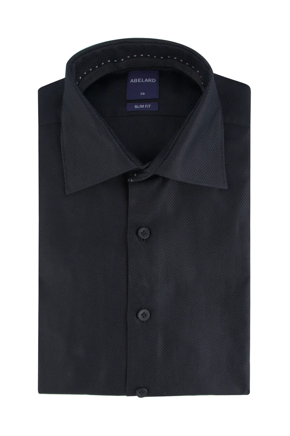 Abelard Buttone Nero Evening Slim Shirt Black