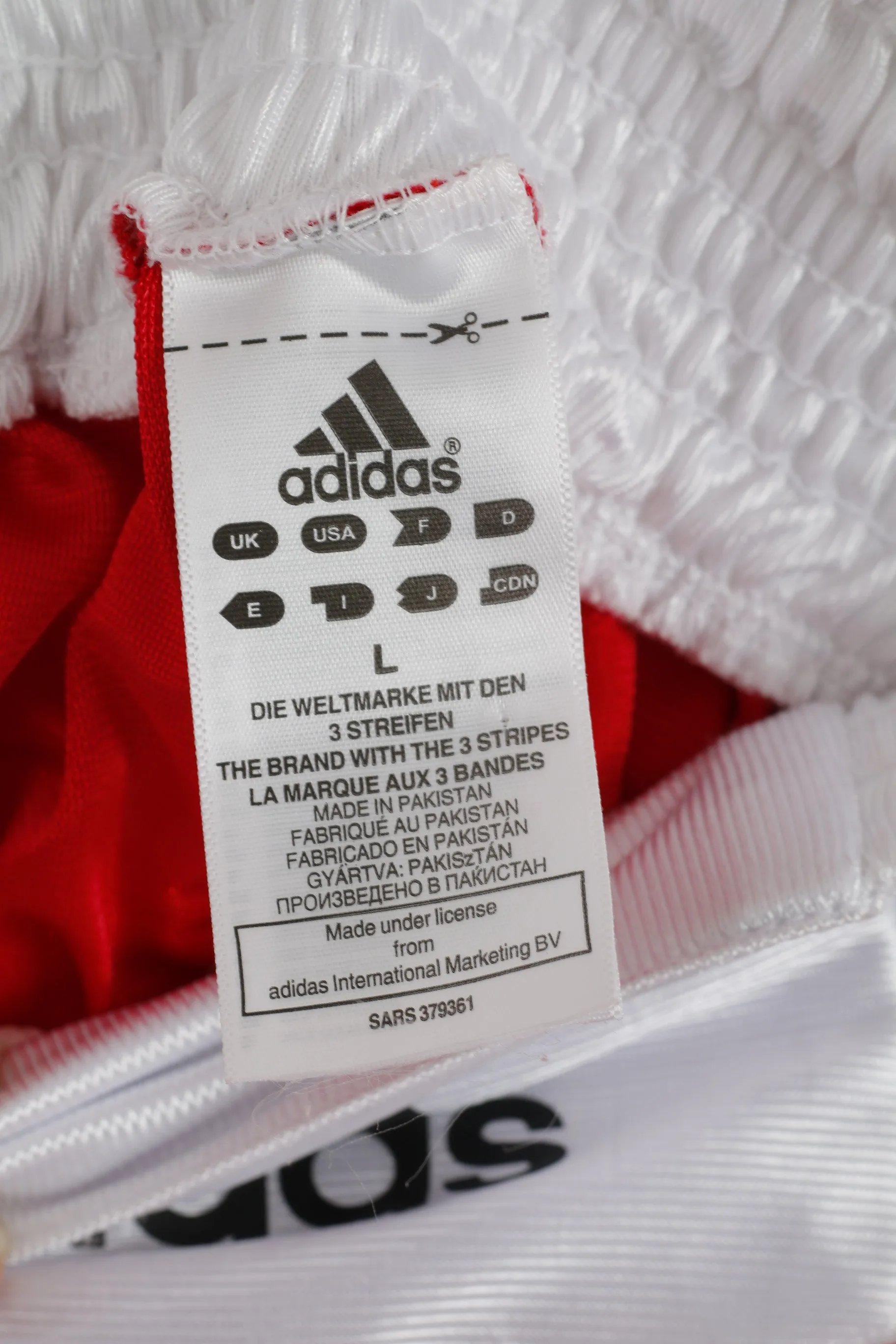 Adidas Men L Shorts Red White Boxing Shiny Training Sportswear