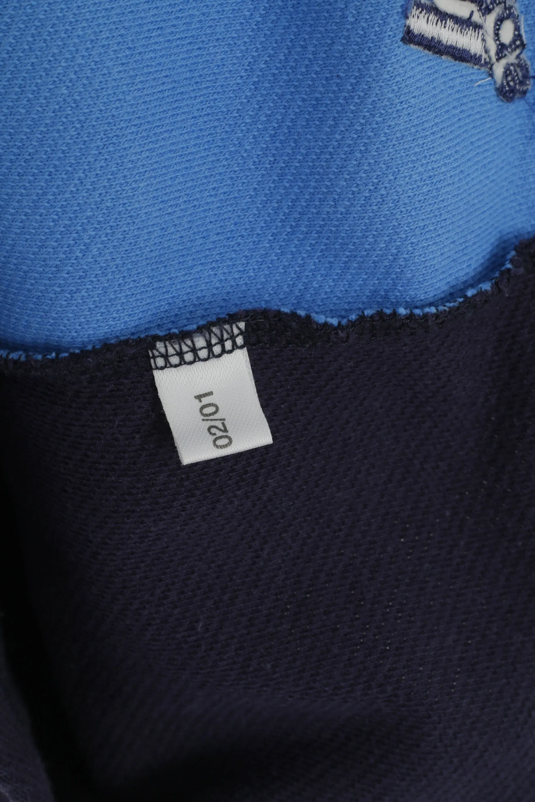 Adidas Men M Polo Shirt Navy Blue Cotton Vintage 00' Zip Neck Sportswear Top