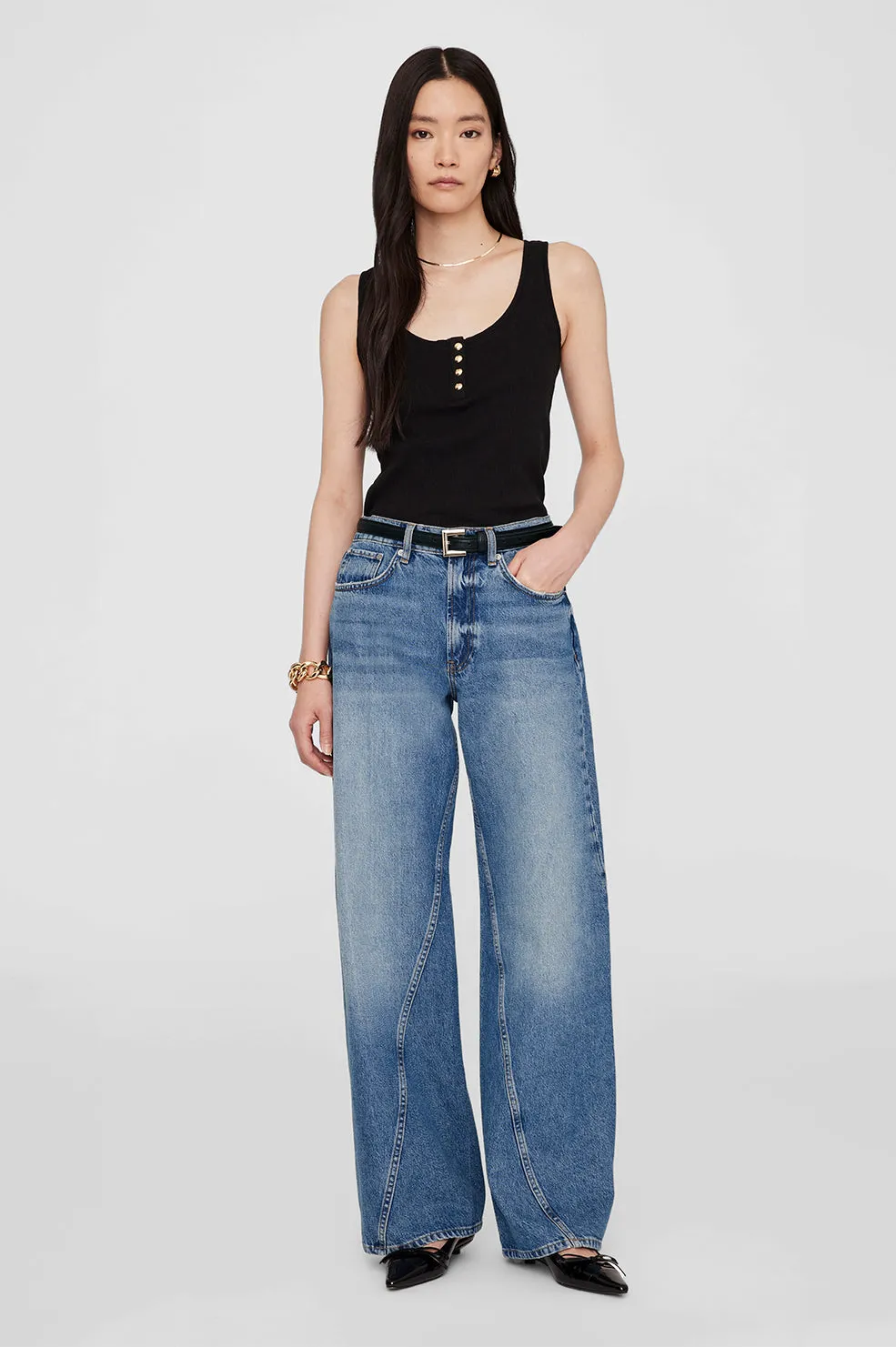 Alessia Tank - Black -ANINE BING