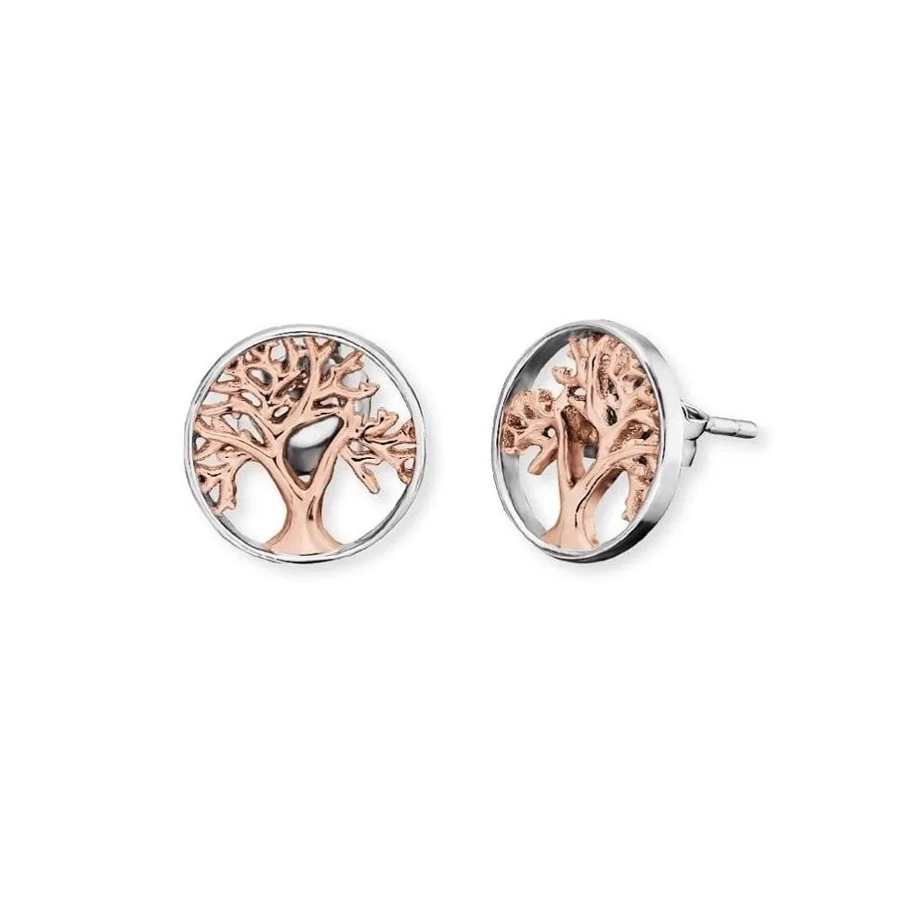 Angel Whisperer Silver Tree of Life Stud Earrings ERE-LILTREE-BICOR