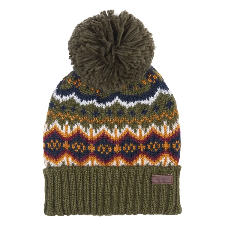 Barbour Case Fairisle Beanie - Olive