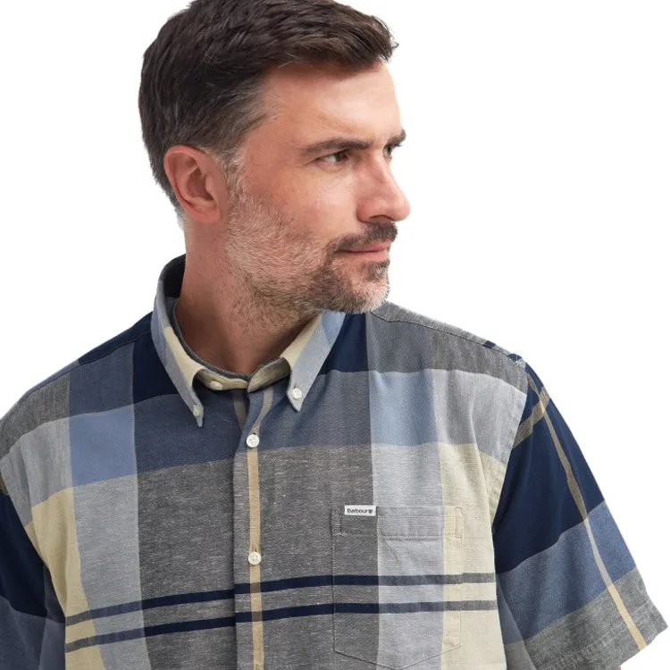 Barbour Douglas Short Sleeved Regular Fit Shirt - River Birch - Size Medium