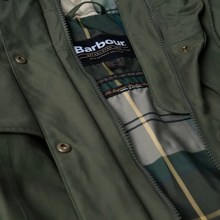 Barbour Ladies Dallas Waterproof Jacket - Olive/Ancient Tartan