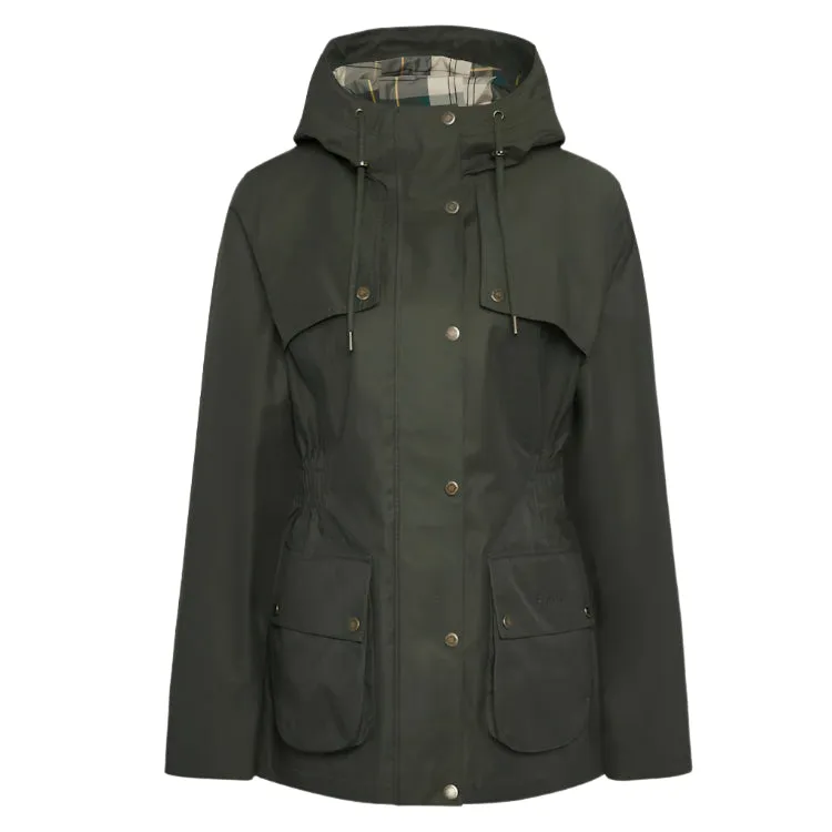 Barbour Ladies Dallas Waterproof Jacket - Olive/Ancient Tartan
