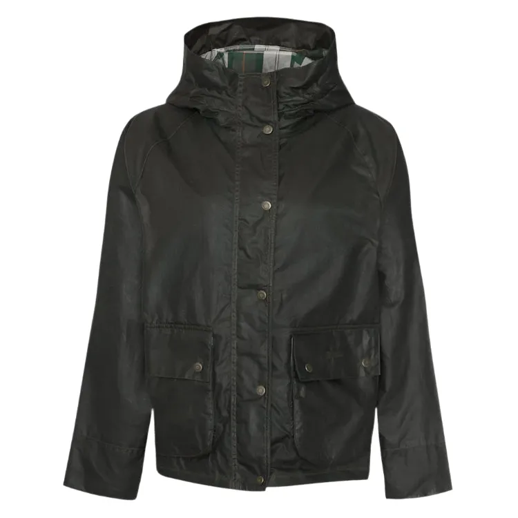 Barbour Ladies Hollies Wax Jacket - Archive Olive/Ancient Tartan