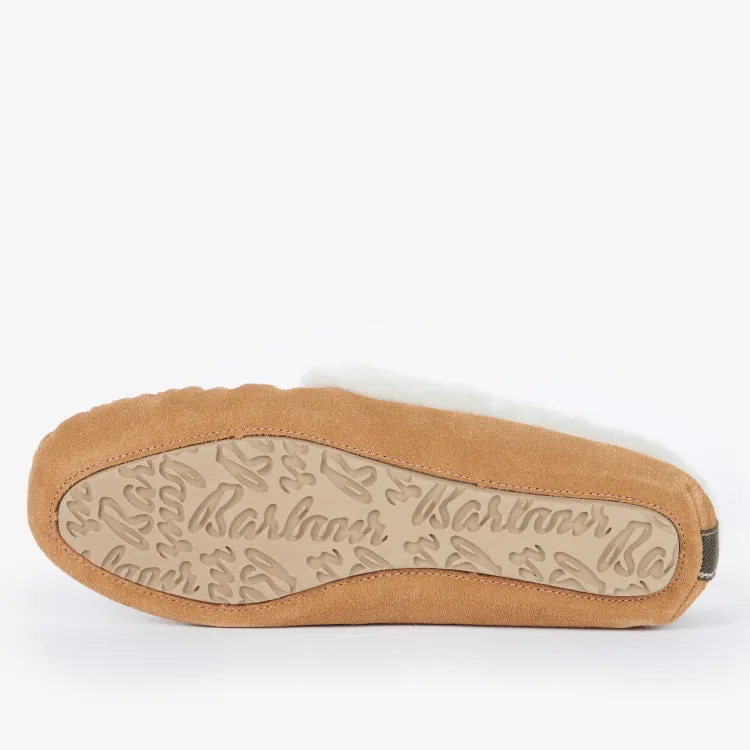 Barbour Ladies Maggie Moccasin Slippers - Camel