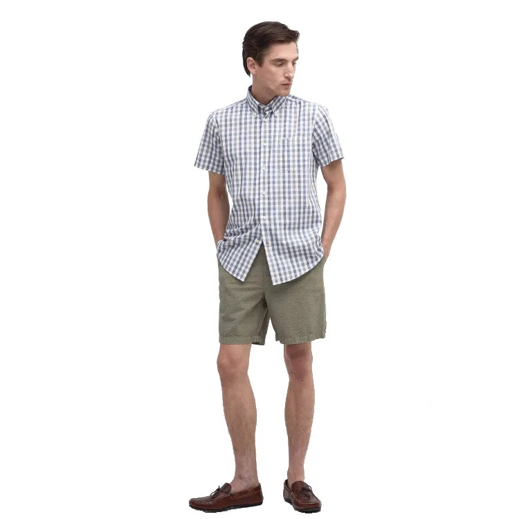 Barbour Longstone S/S Tailored Shirt - Olive - Size Medium