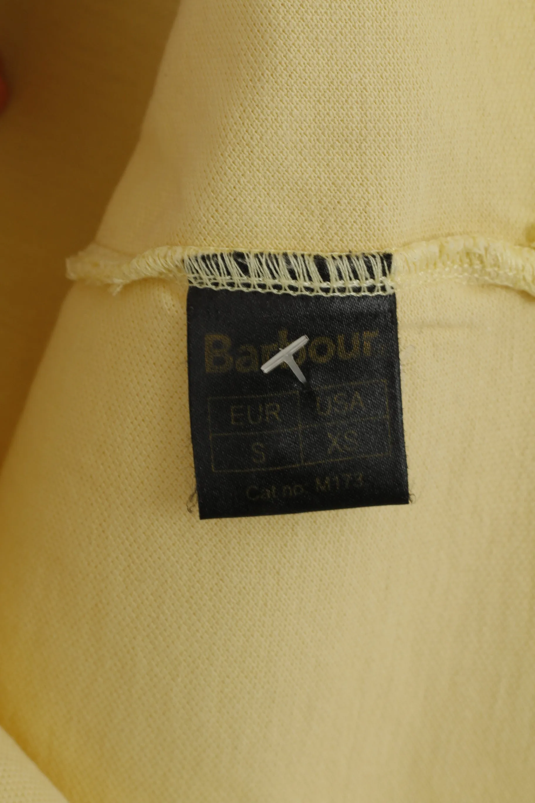 Barbour Men S Polo Shirt Yellow Cotton Detailed Buttons Plain Top