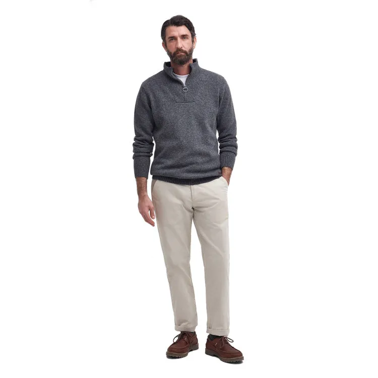 Barbour Nelson Essential Half Zip Sweater - Storm Grey