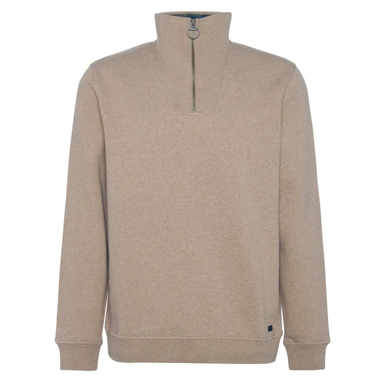 Barbour Nelson Half Zip Sweatshirt - Stone Marl