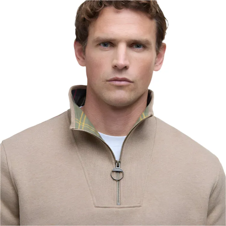 Barbour Nelson Half Zip Sweatshirt - Stone Marl