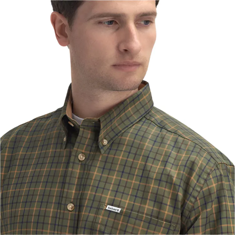 Barbour Sporting Tattersall Shirt - Mid Olive
