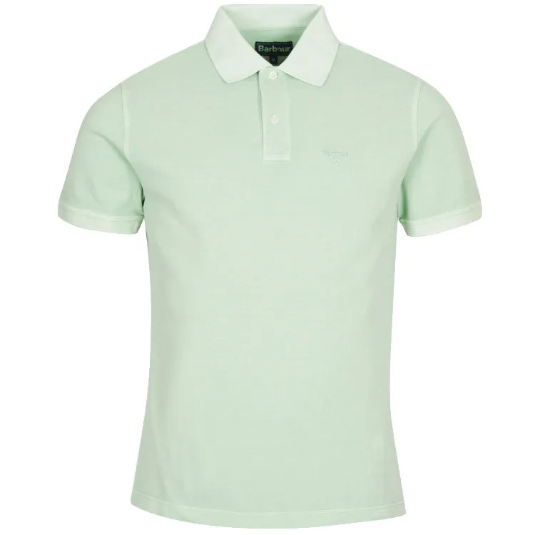 Barbour Washed Sports Polo - Dusty Mint