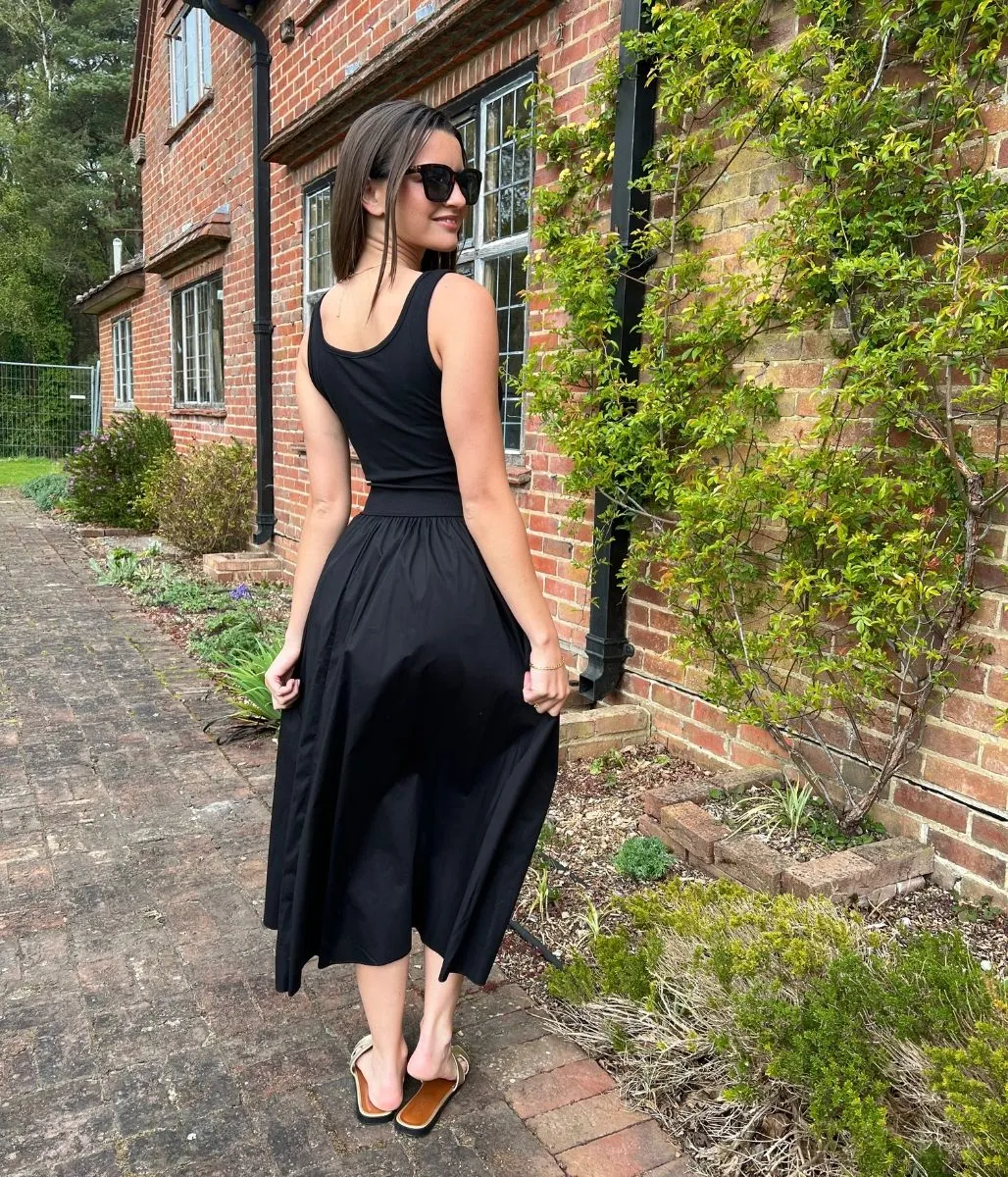 Black Hallie Sleeveless Dress
