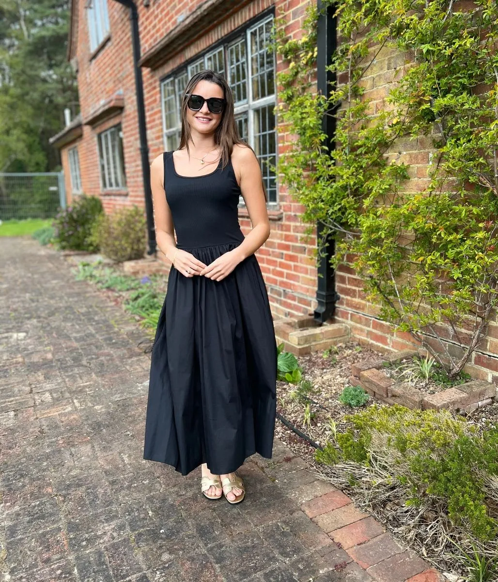 Black Hallie Sleeveless Dress