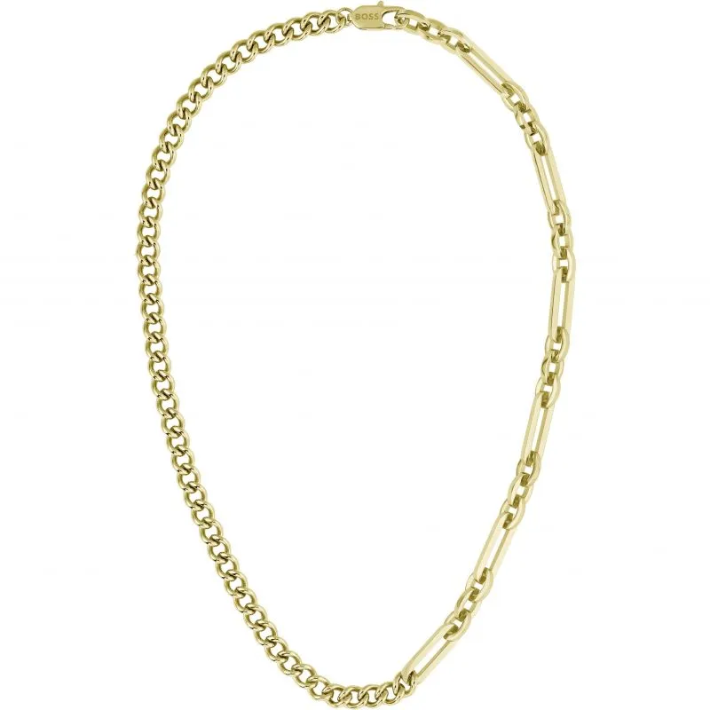 Boss Jewellery Mens Gold Plated Stainless Steel Chain 1580452