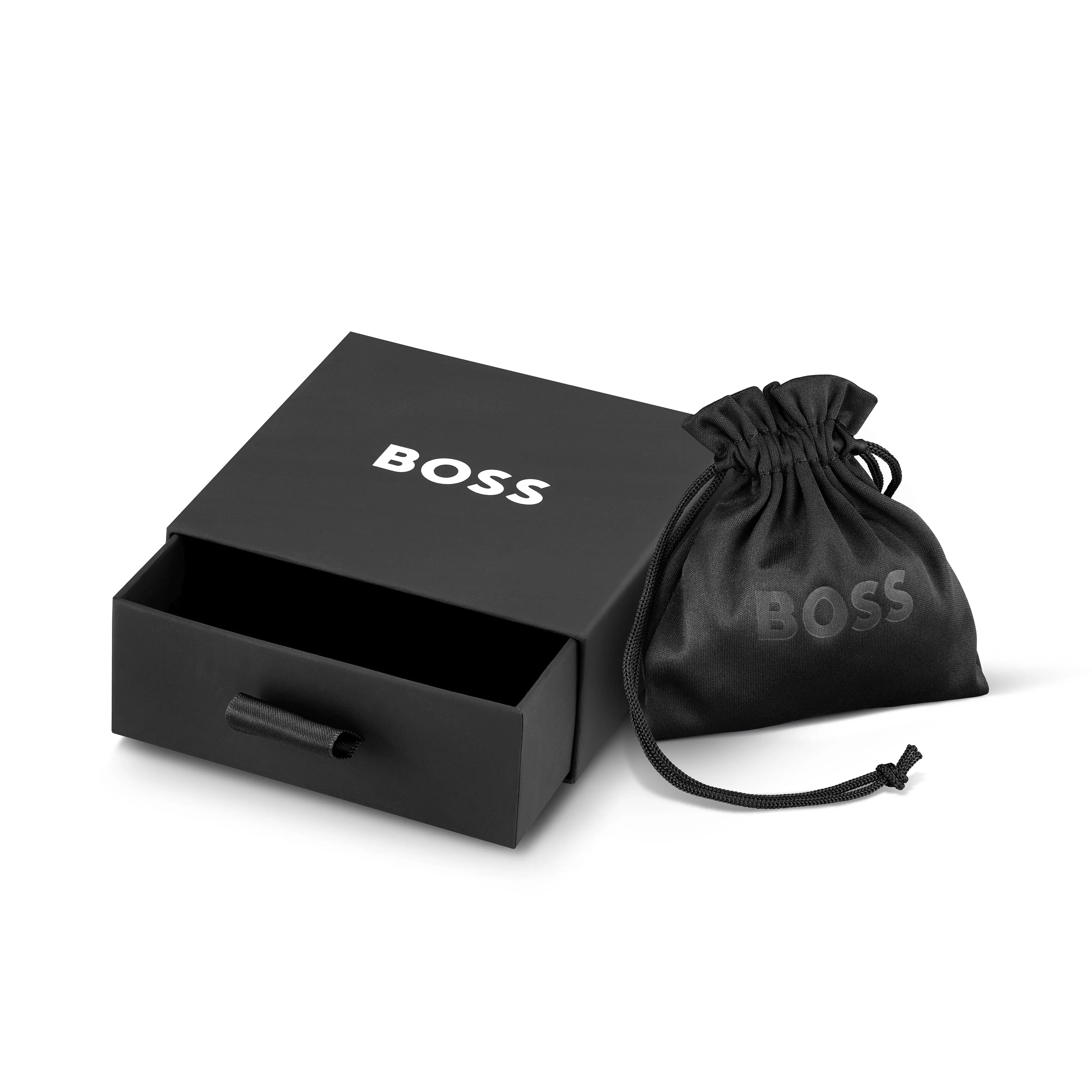 Boss Jewellery Rose and Black Ion Plated Mens Bracelet 1580503M