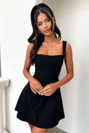 Bransley Square Neck Mini Dress - Black
