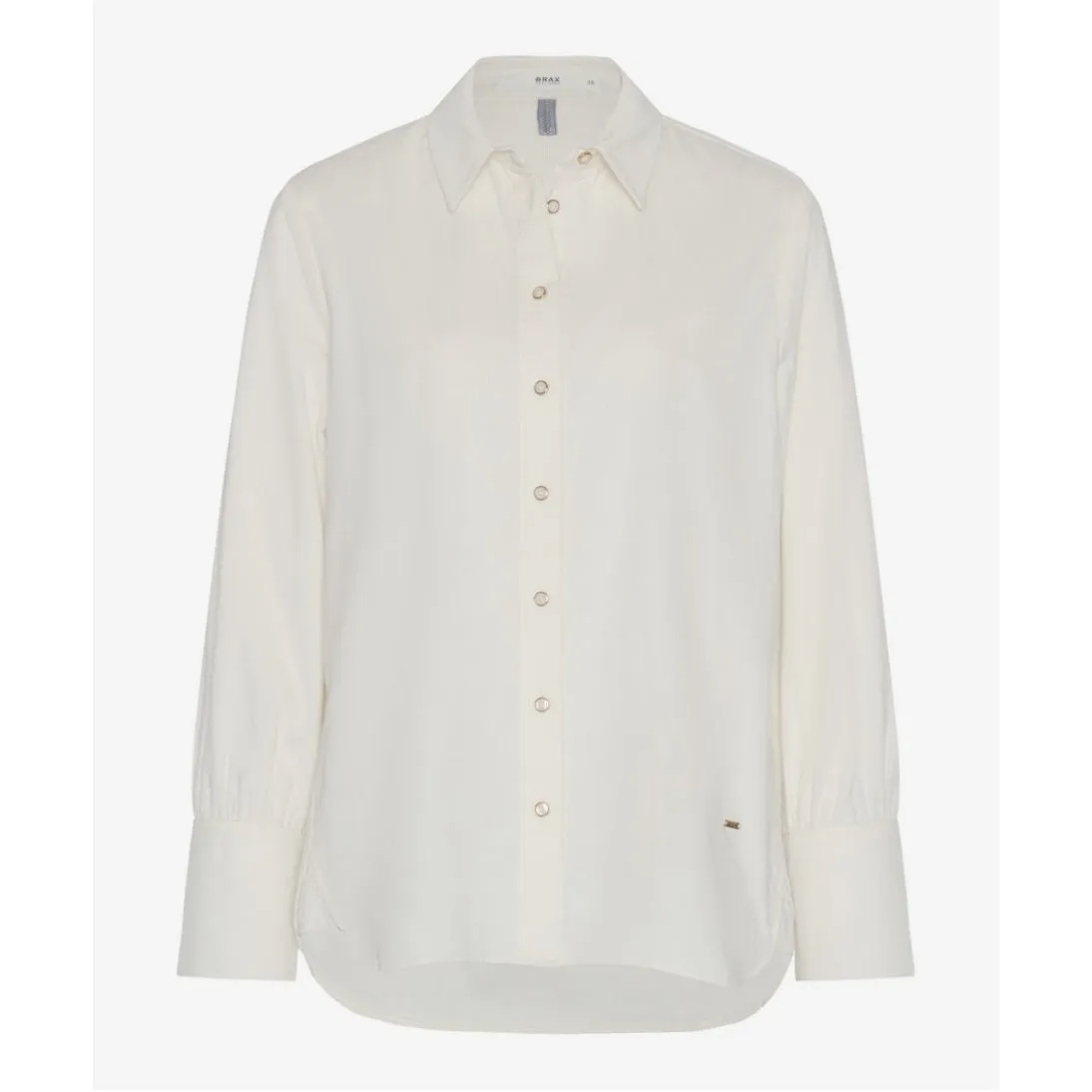 Brax Pure Cotton Corded Shirt Blouse Viki 45-9368 Cream