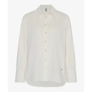 Brax Pure Cotton Corded Shirt Blouse Viki 45-9368 Cream