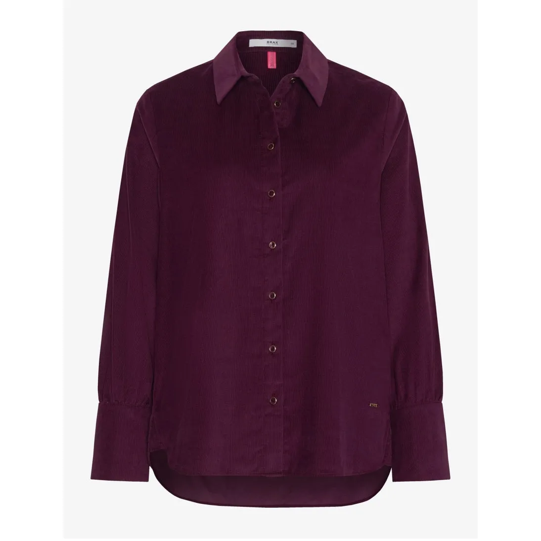 Brax Pure Cotton Corded Shirt Blouse Viki 45-9368 Plum