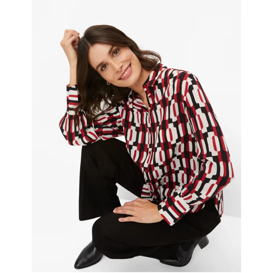 Brax Vic Blouse 45-8638 Carmine