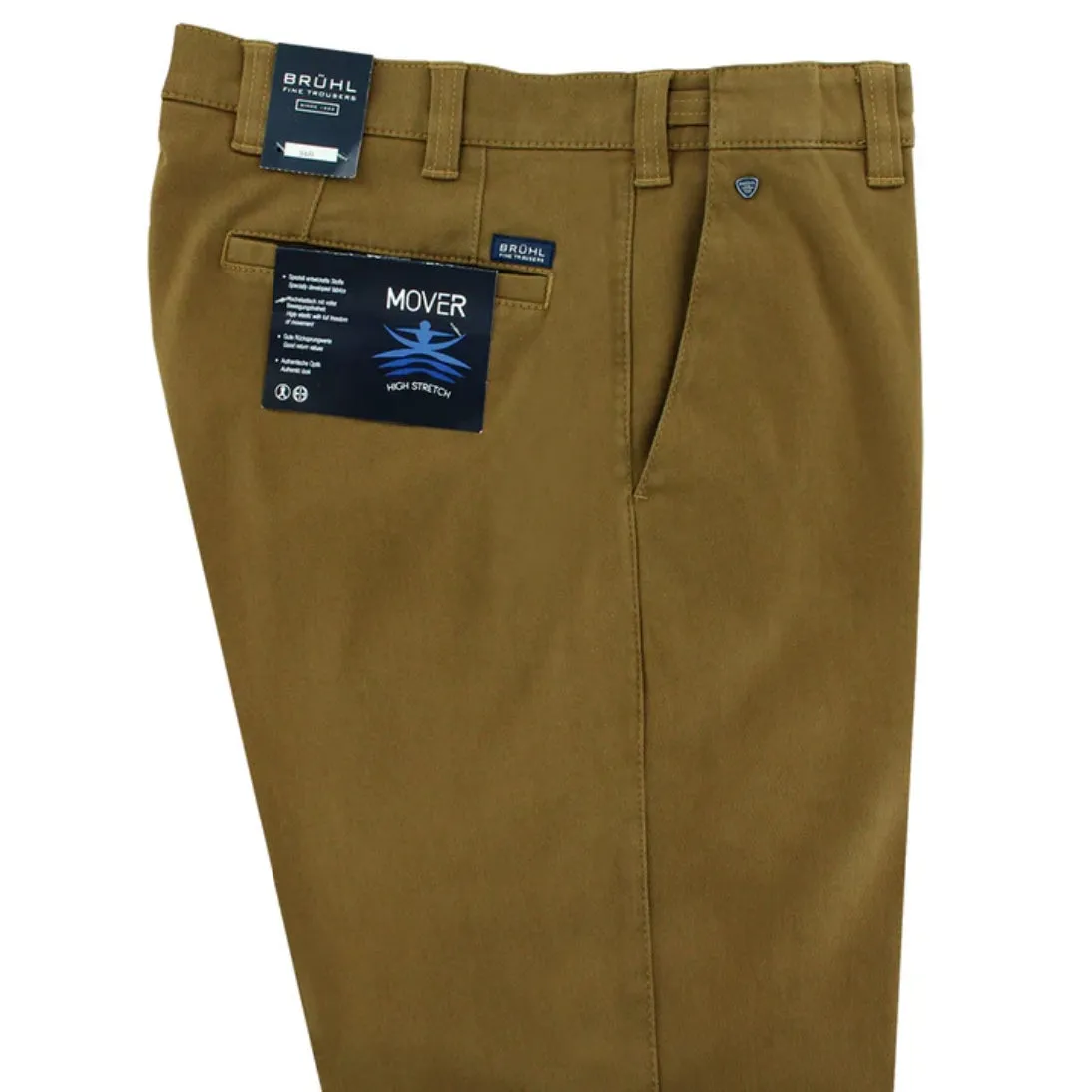 Bruhl Parma B Mover Stretch Winter Chino Trousers 185970 Tan