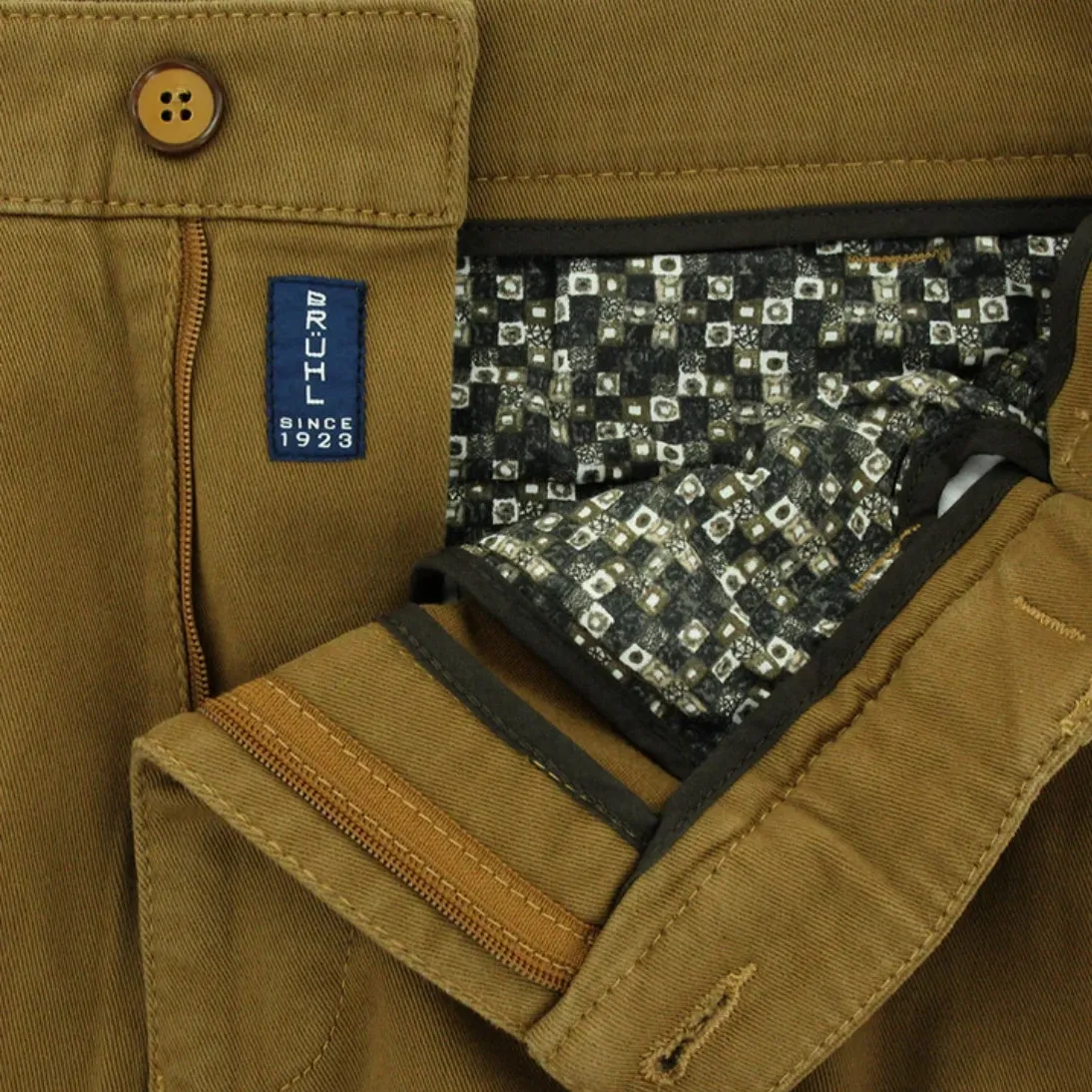 Bruhl Parma B Mover Stretch Winter Chino Trousers 185970 Tan