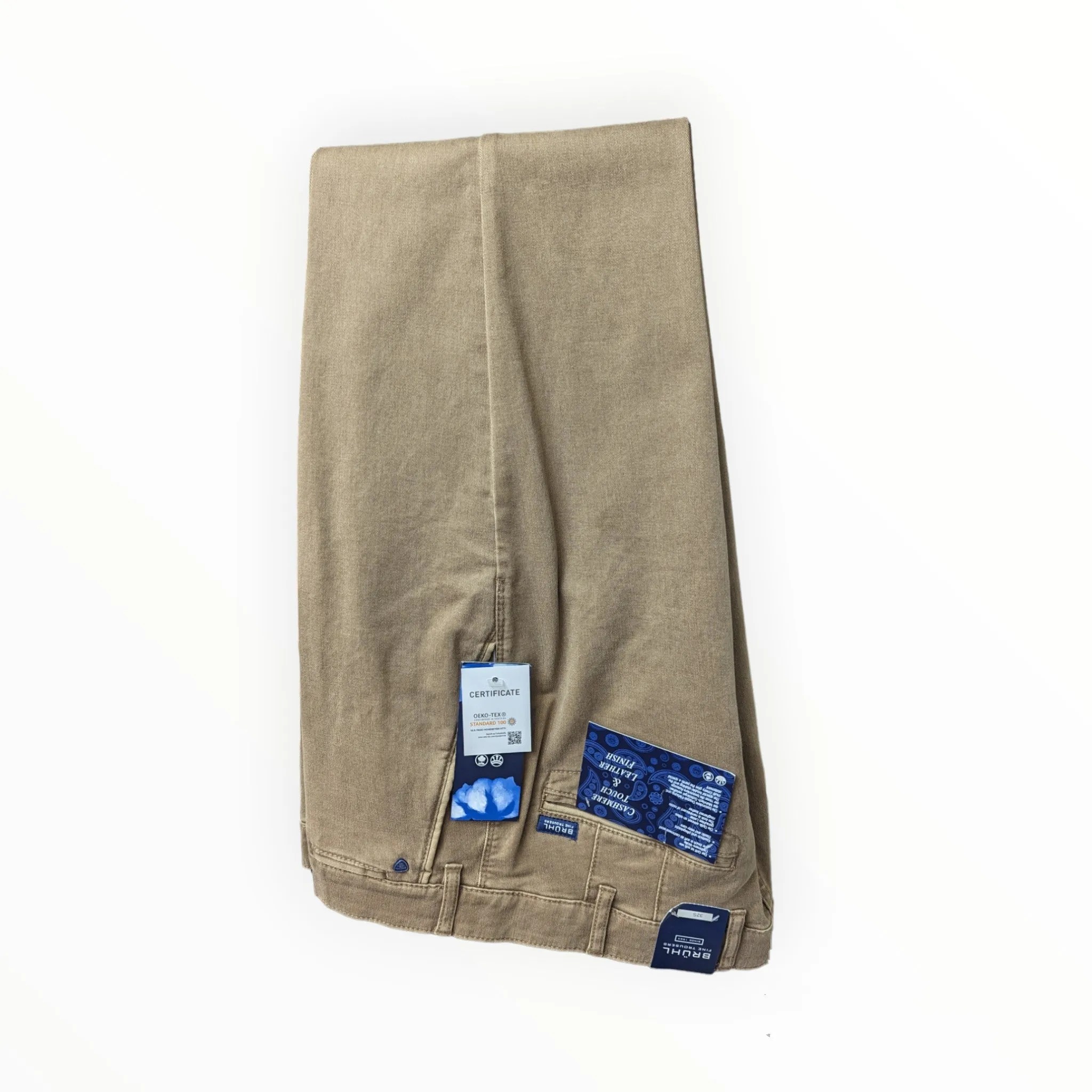 BRUHL Venice B Chino Trousers Cashmere Touch 182310 Light Brown