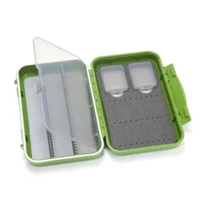 C&F Design 2-Row Waterproof Tube Fly Case With 3 Compartments - Medium - Olive