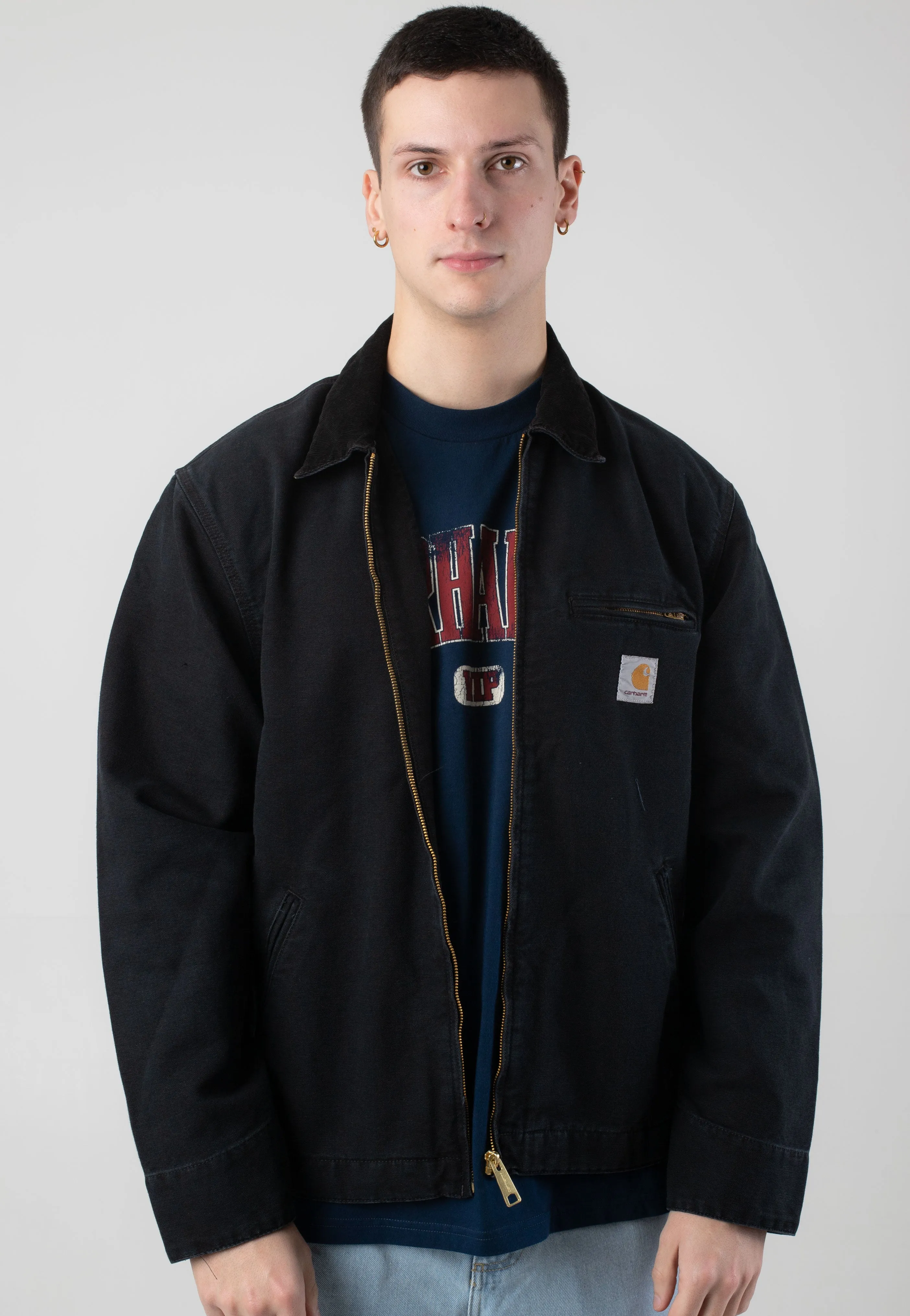 Carhartt WIP - Detroit Stone Canvas Black/Black - Jacket