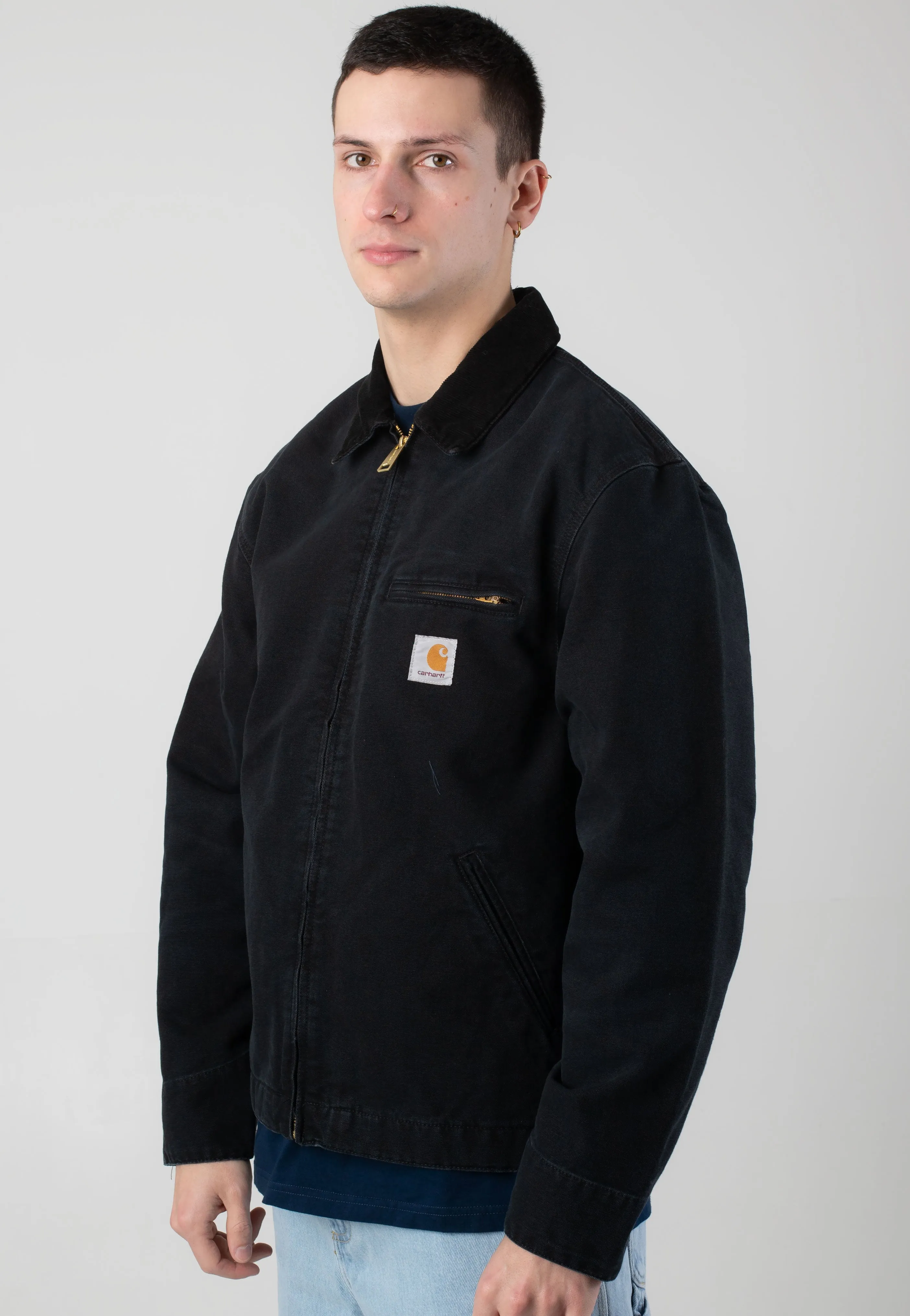 Carhartt WIP - Detroit Stone Canvas Black/Black - Jacket