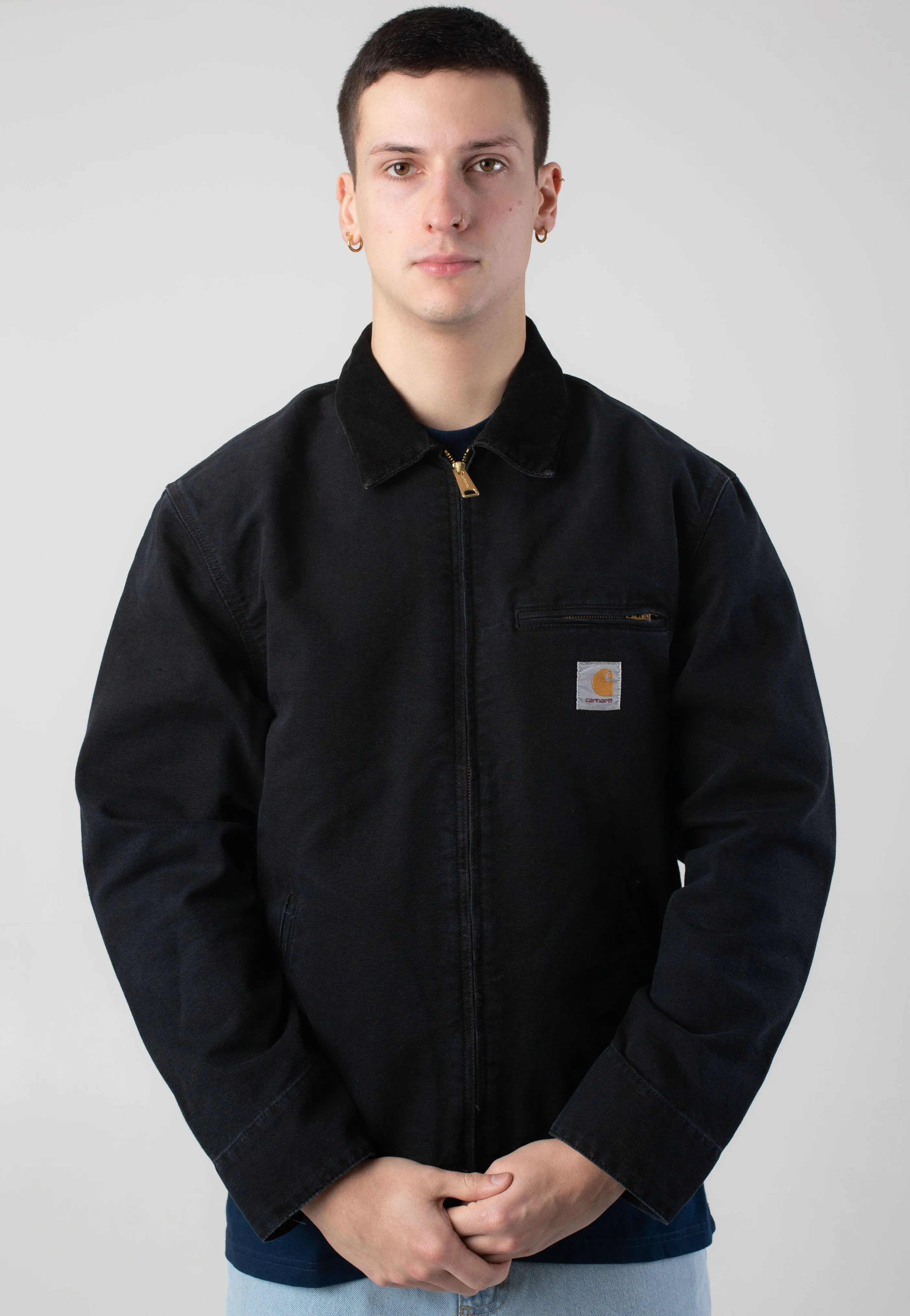 Carhartt WIP - Detroit Stone Canvas Black/Black - Jacket