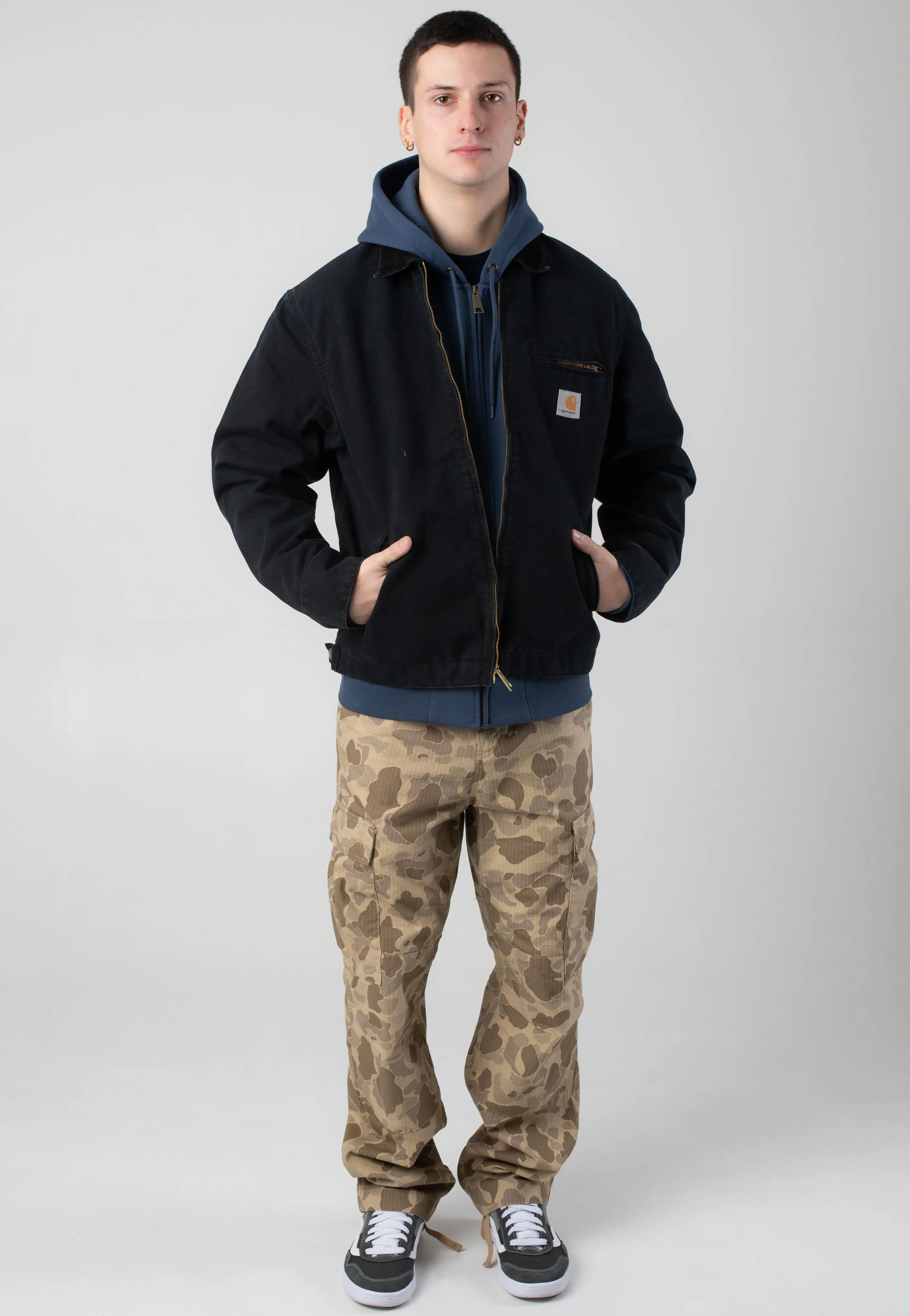 Carhartt WIP - Detroit Stone Canvas Black/Black - Jacket