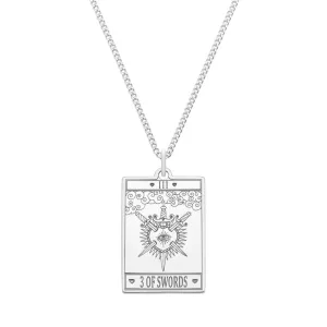 Carter Gore 3 of Swords Tarot Pendant Necklace