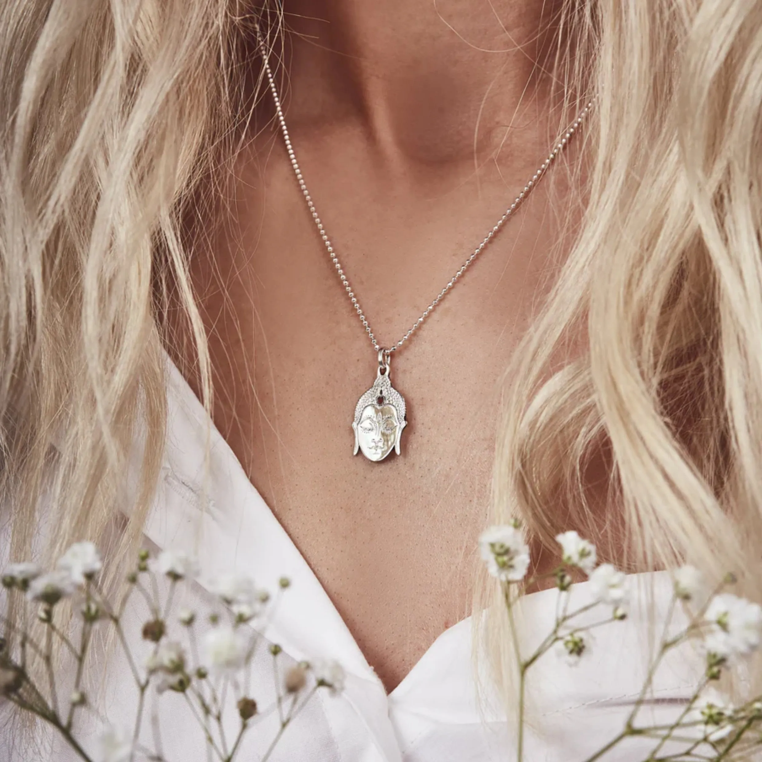 Carter Gore Buddha Head Pendant Necklace
