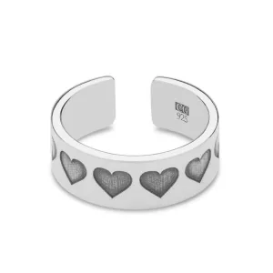 Carter Gore Heart Engraved Ring Sterling Silver