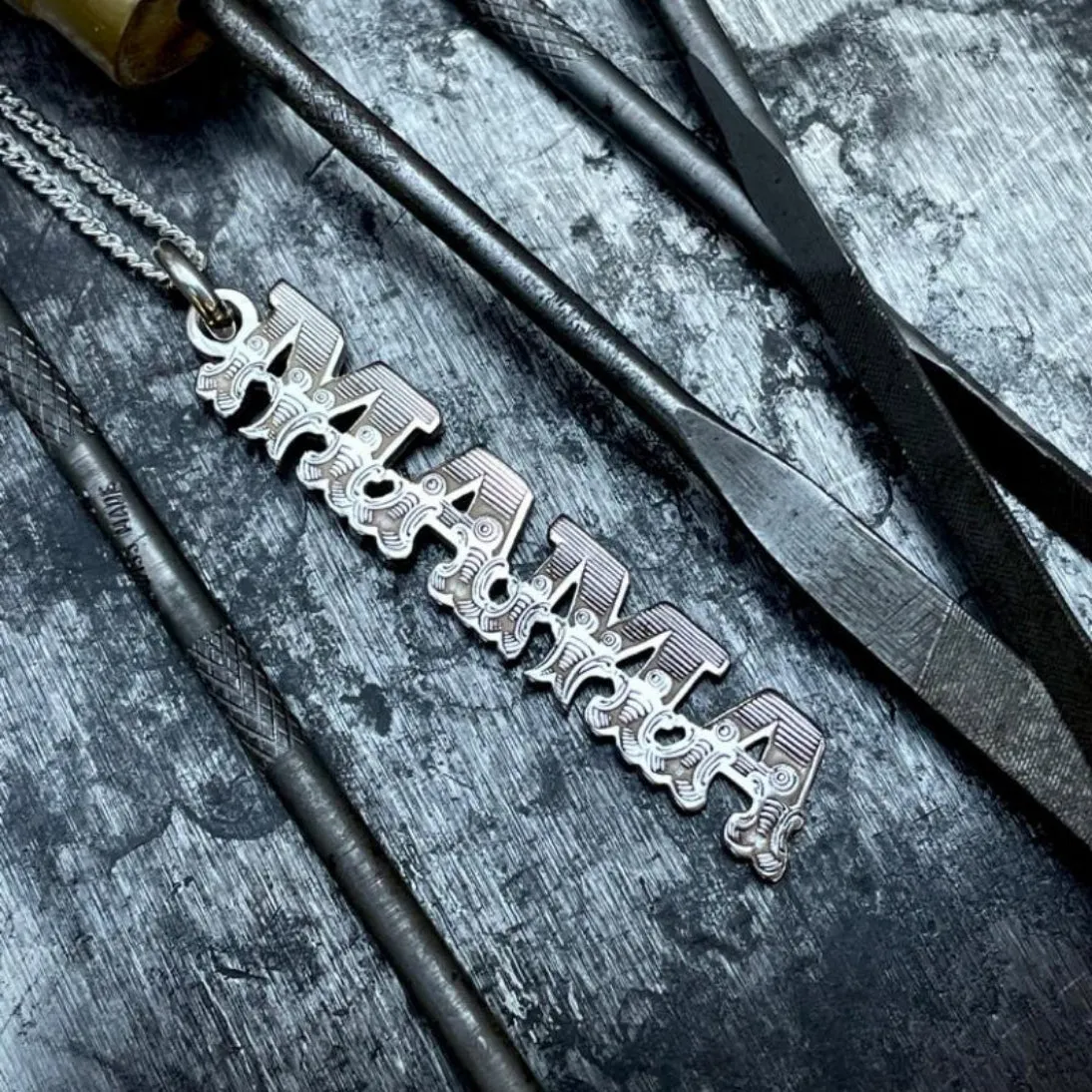 Carter Gore Mama Word Necklace Sterling Silver