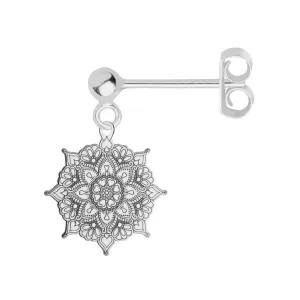 Carter Gore Short Mandala Classic Short Dropper Single Earring Sterling Silver
