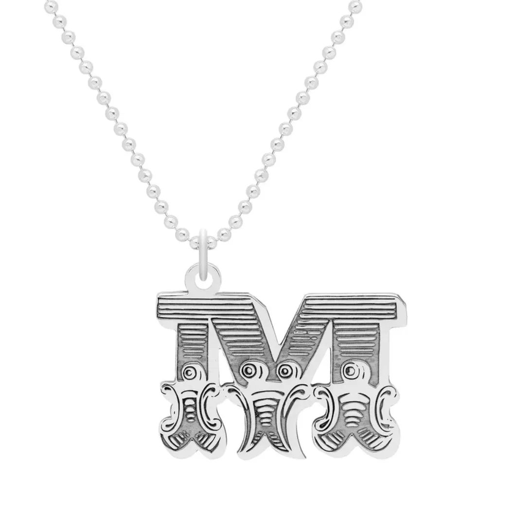 Carter Gore Small Letter Necklace Sterling Silver A-Z